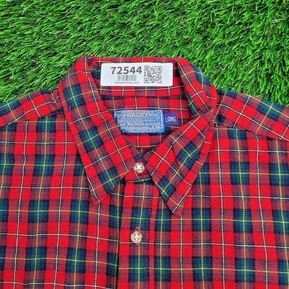Vintage Pendleton Plaid Button Shirt L/XL 23x29 USA - Picture 9 of 9